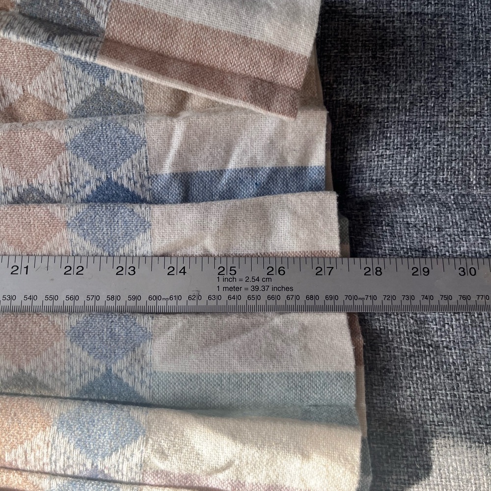 ABVIEN vintage Midi pleaded Skirt rainbow pastels diamond stripes over cream 8 - Picture 3 of 6